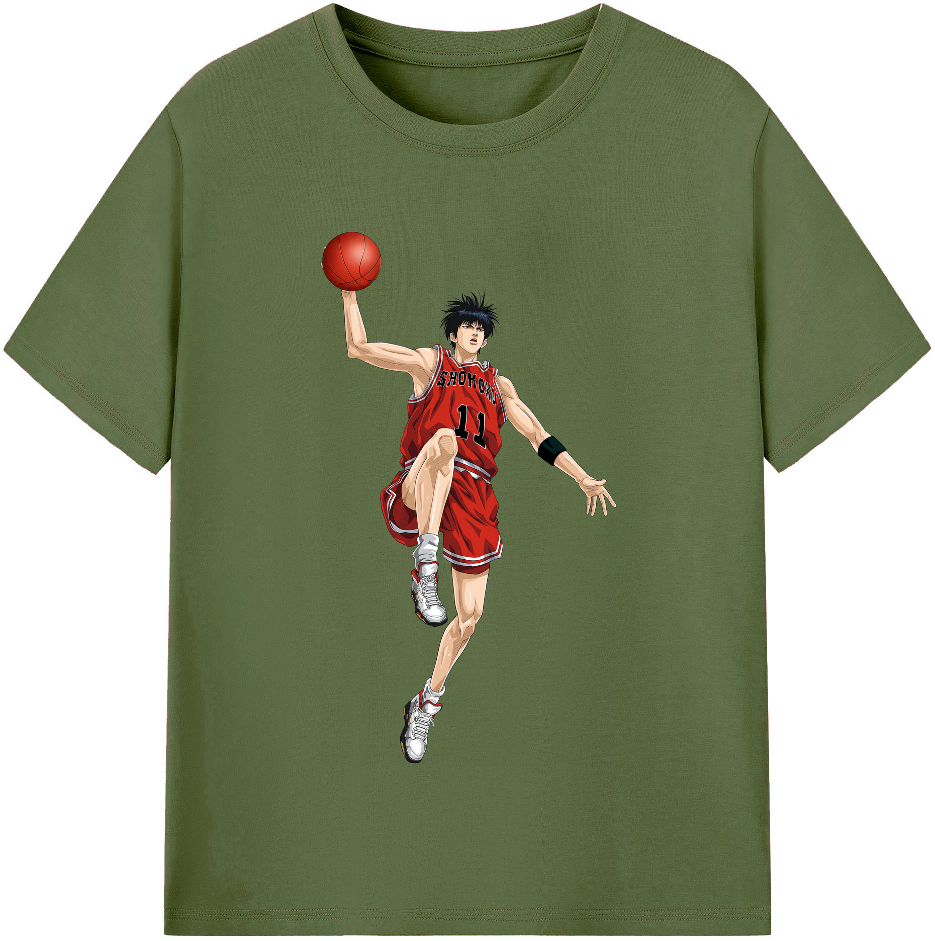 SLAM DUNK／スラムダンク 綿100％半袖Tシャツ（フロントプリント）